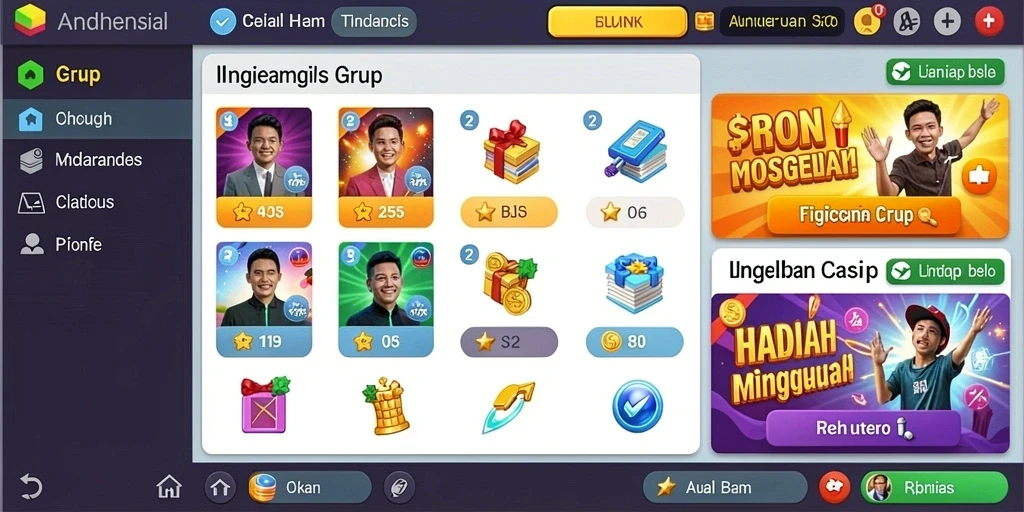 Tampilan leaderboard yang menampilkan skor tertinggi.